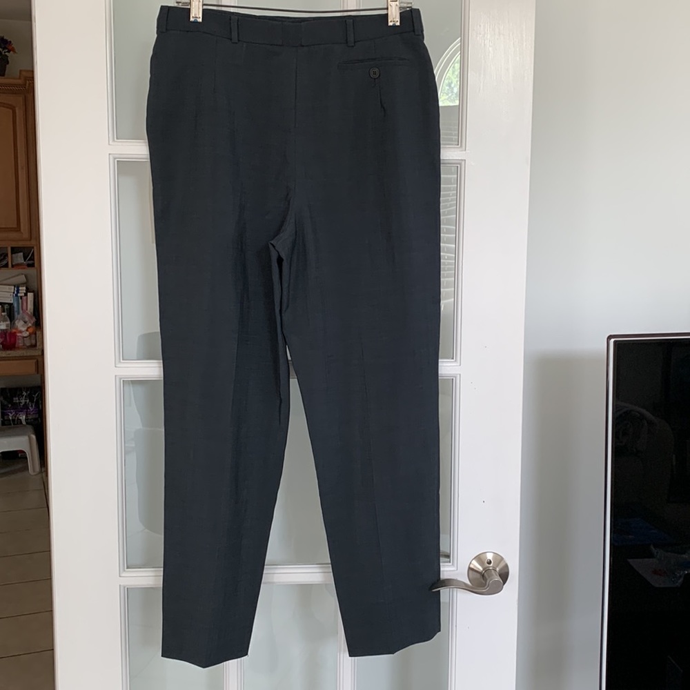 Calvin Klein Collection made in Italy gray wool/mohair slacks size 10, very fine - Picture 3 of 6